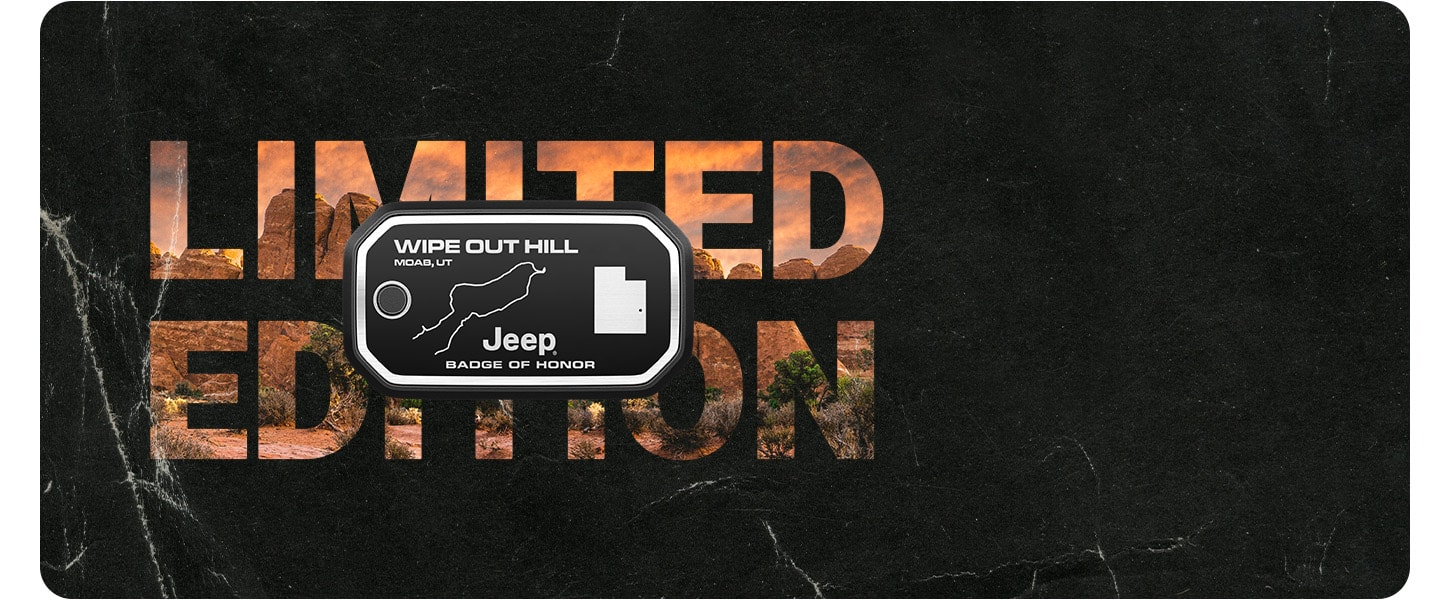 Wipe Out Hill, Moab Utah. Jeep Badge of Honor. Limited Edition.